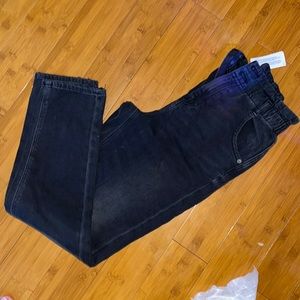 NWT ABERCROMBIE AND FITCH WOMEN BLACK STRAIGHT JEAN SIZE 2 LONG